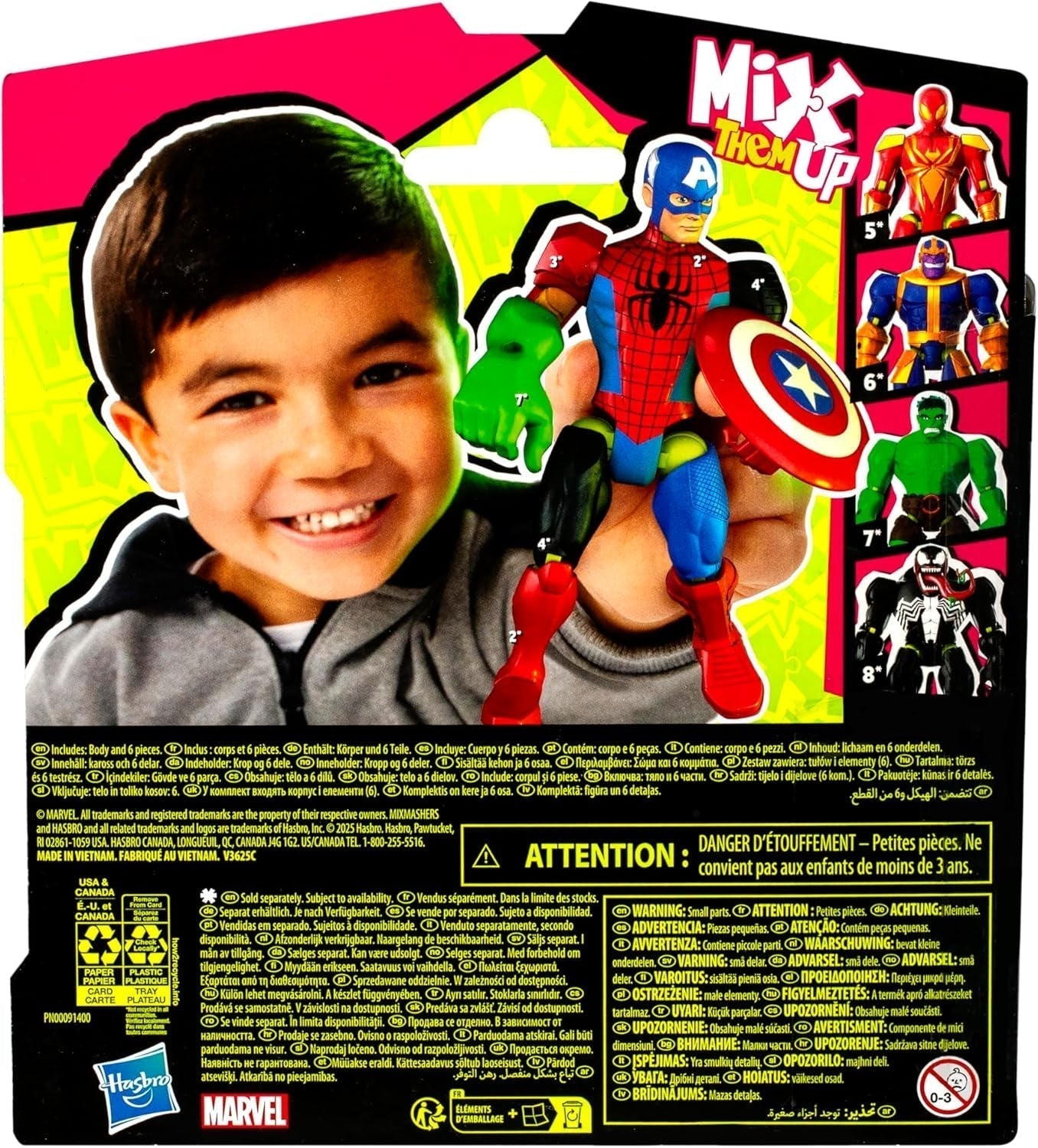 Mixmashers Marvel Captain America Avengers Mix-and-Match-Actionfiguren und Zubehör Actionfiguren Naty Shop