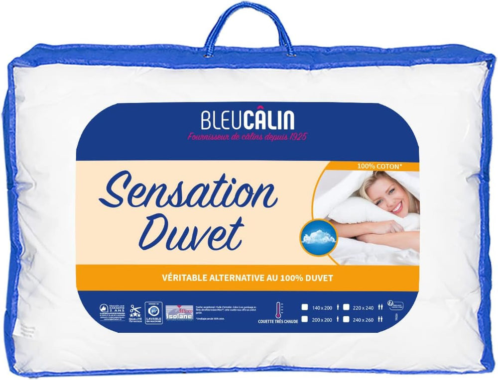 Bleu Câlin Plapumă pentru 2 persoane, Plapumă Sensation, Foarte Cald, Alb, 240X260 Cm, KSD50 Plapumi si pilote Naty Shop