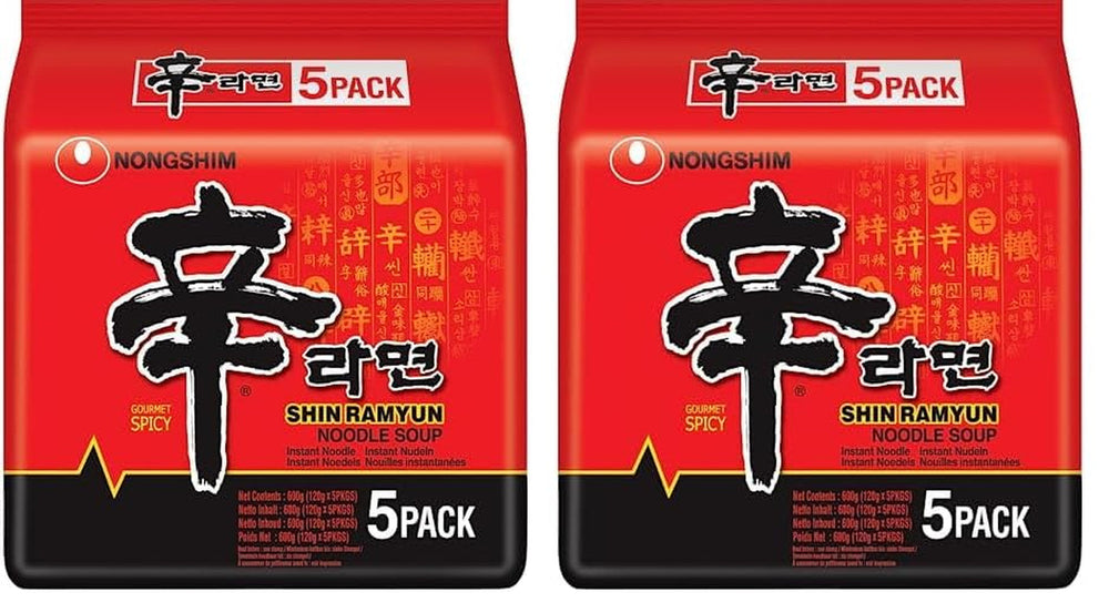 Nongshim - Tăiței instant Shin Ramyun - Pachet multiplu (20 x 120g) - Designul produsului poate varia