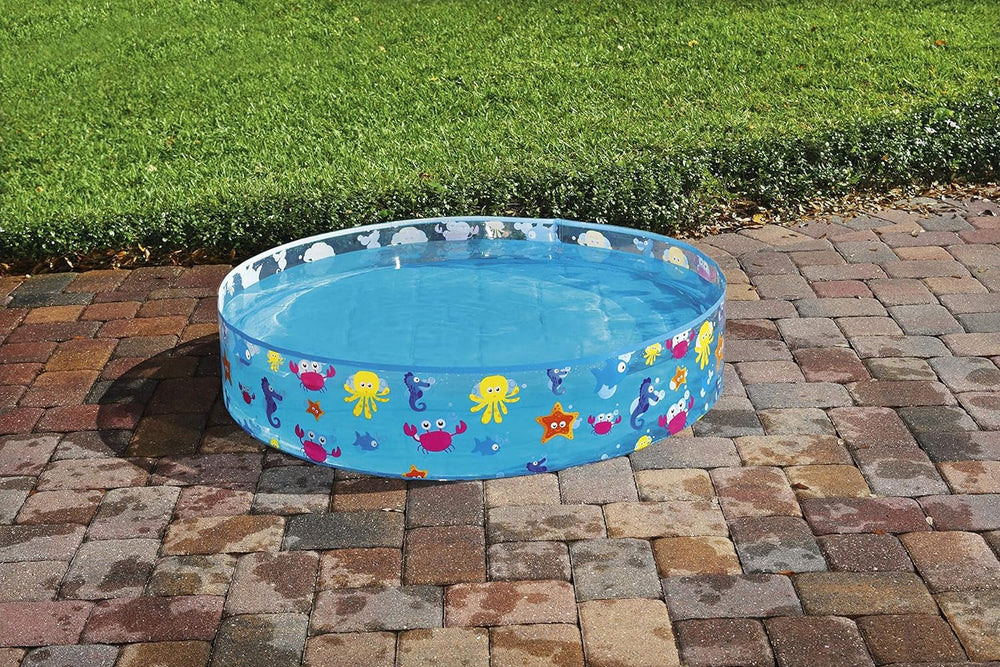 Piscină pentru copii Bestway FillN Fun, Sparking Sea, 122 x 25 cm, BW55028, Multicoloră, 122 x 122 x 25 cm