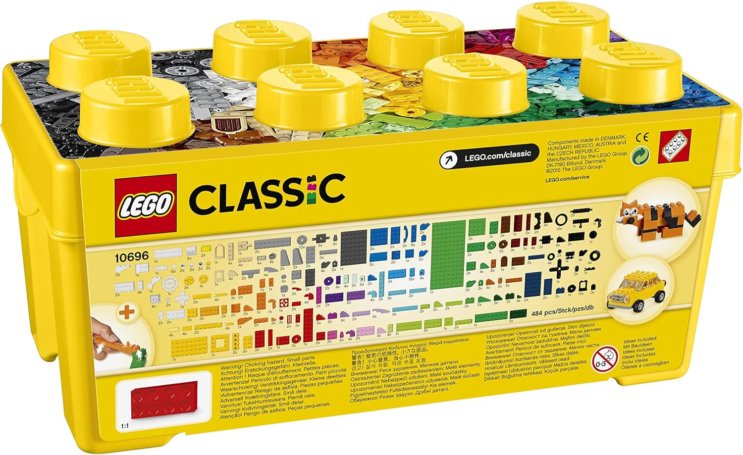 LEGO 10696 Classic Mittelgroße Bausteine-Box, Bausteine mit Aufbewahrungsbox für Kinder, Geschenk für Jungen und Mädchen ab 4 Jahren
