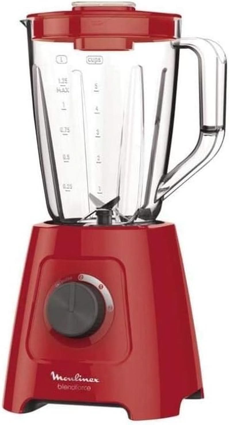 Blendforce-Mixer, 600 W, 2 Geschwindigkeiten+Pulsfunktion, 2 L Gesamtkapazität, Intelligentes Schließsystem, Einfache Reinigung, Luftkühlung, 3 Minuten Kontinuierliches Mischen LM420510 Mutter und Kind Naty Shop