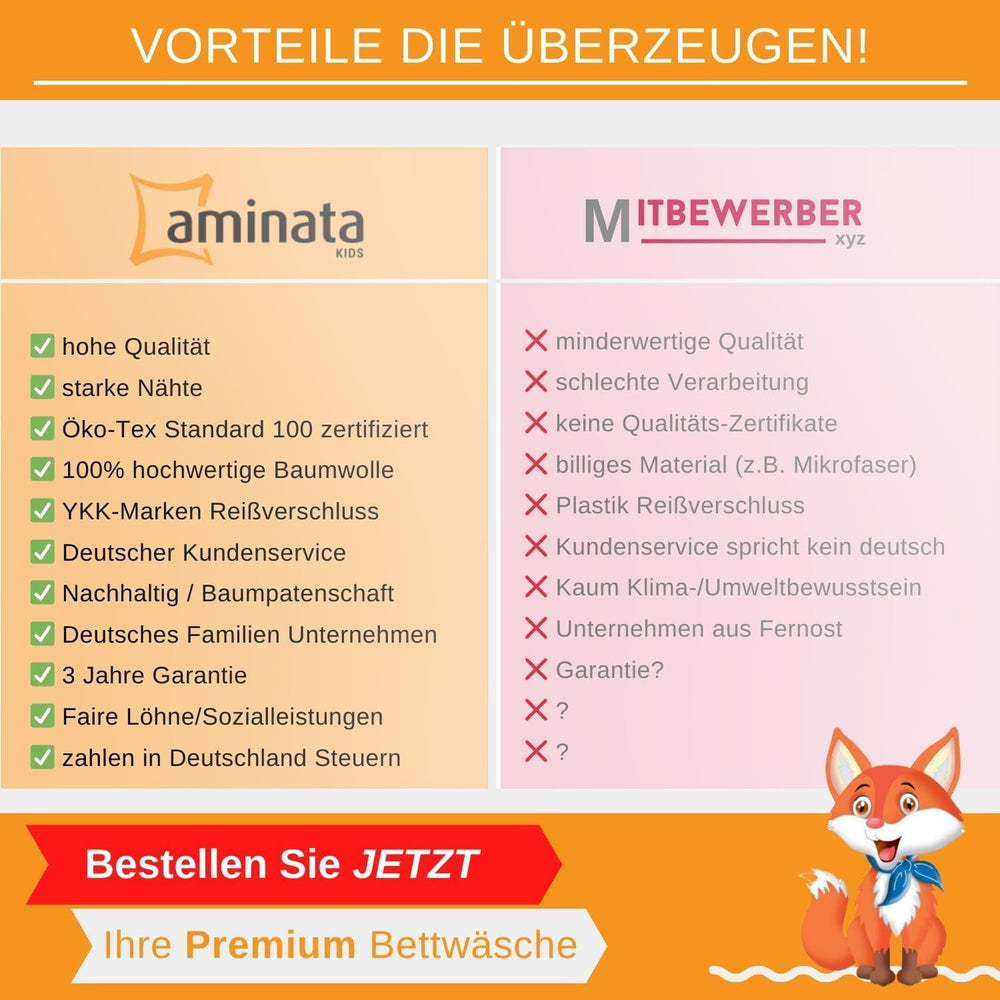 Aminata, Kinderbettwäsche mit Ponys Bettwäsche – Kinder Naty Shop