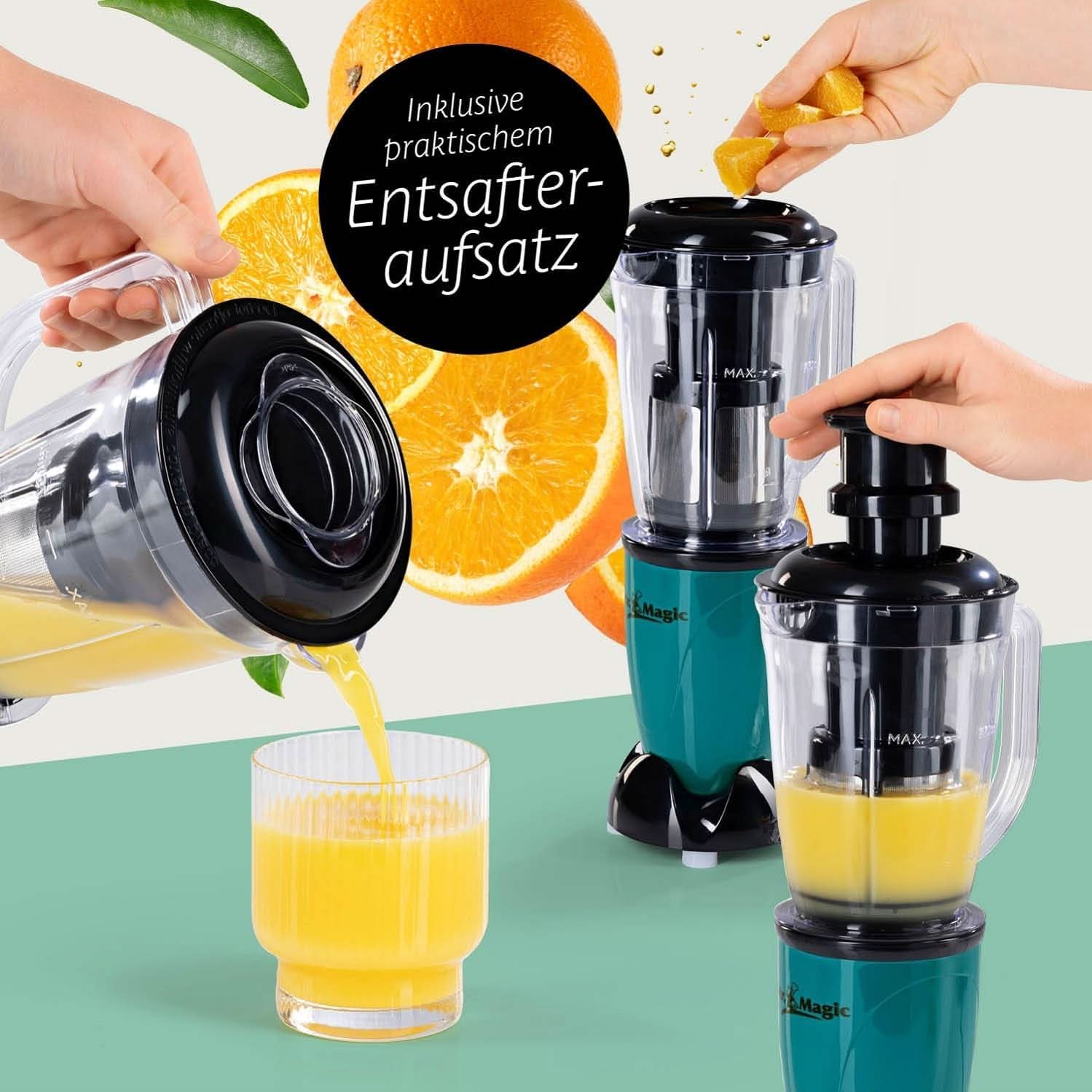 Gourmetmaxx Mr Magic Blender, Smoothie Maker mit XXL Naty Shop Zubehörpaket