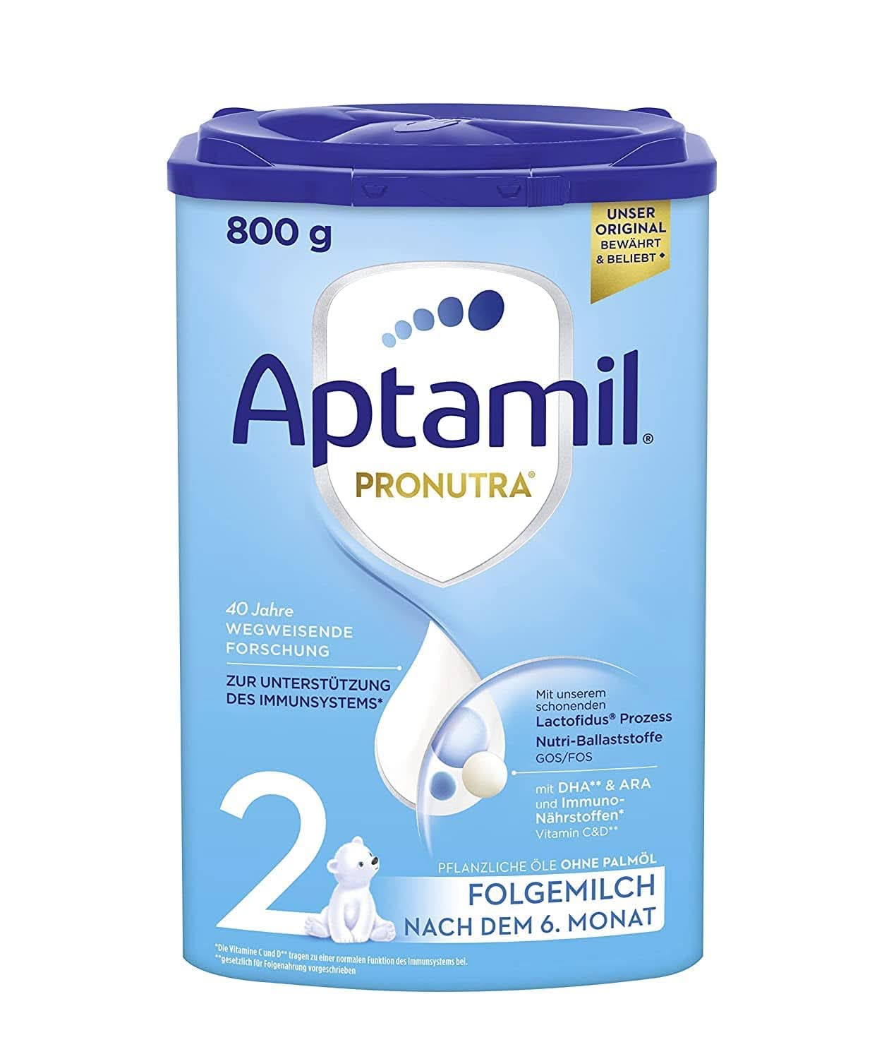 Aptamil Pronutra PRE - Lapte inițial de la naștere, cu DHA, doar lactoză, fără ulei de palmier, mâncare pentru copii, lapte praf, 800 grame Mama si Copilul Naty Shop 800 grame Aptamil Pronutra 2