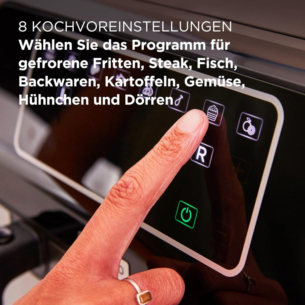 Kenwood Khealthy Twin Airfryer, 8 l (2 x 4 l), Doppelkammer, 8 Programme, Dual Cook & Sync Finish-Funktion, Touchscreen-Geräte Naty Shop