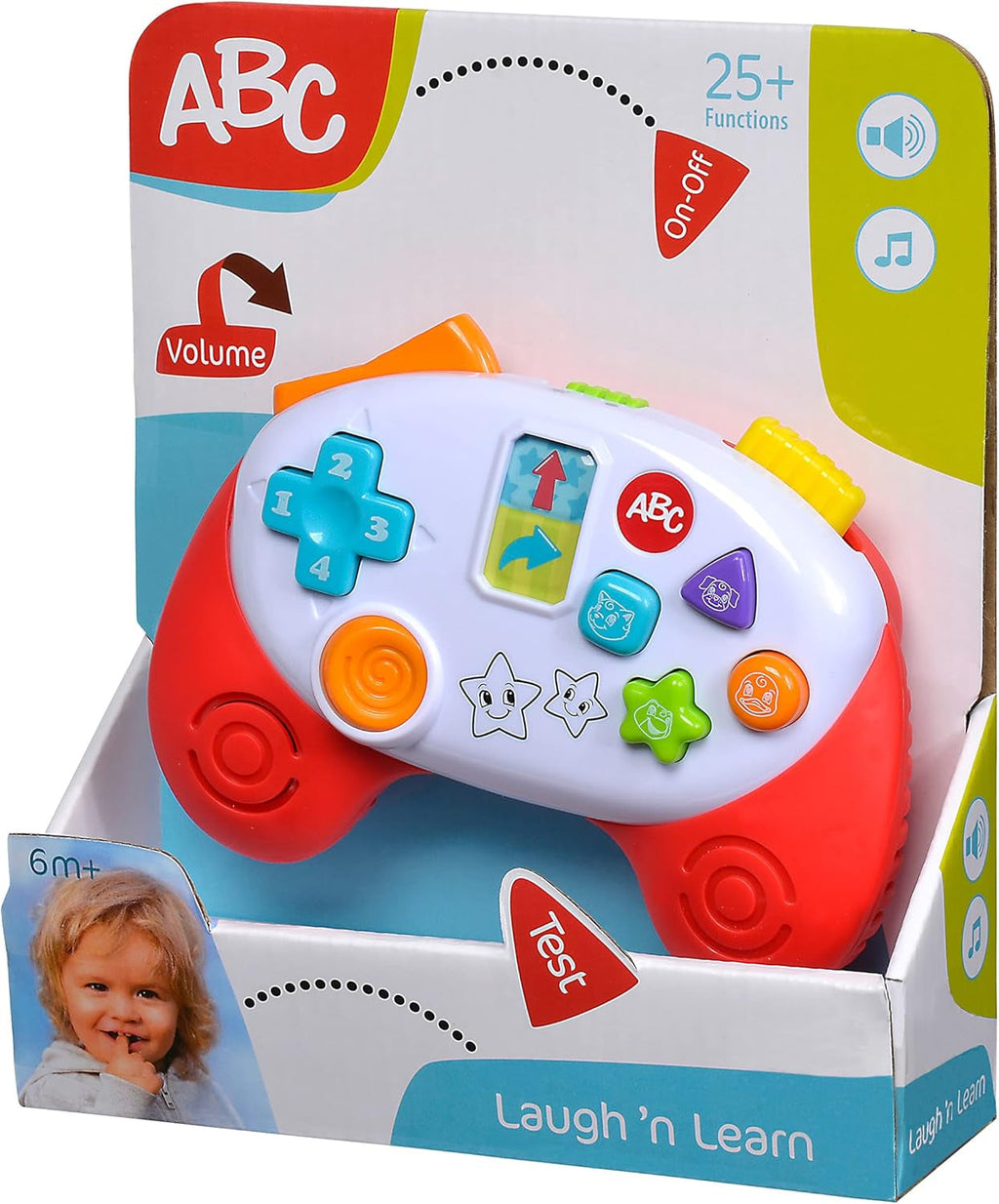 Simba 104010017 - ABC Game Controller, jucărie pentru copii, sunete de animale, melodii, peste 20 de sunete, de la 12 luni, abilități motorii, consolă de joacă, jucărie pentru copii mici, telefon de joacă Jucarii Bebe Naty Shop