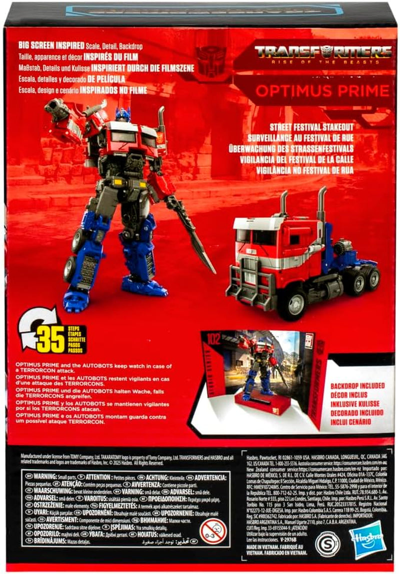 Transformers Studio Series Voyager Class Rise of the Beasts 102 Optimus Prime Actionfigur Rot Weiß Blau Actionfiguren Naty Shop