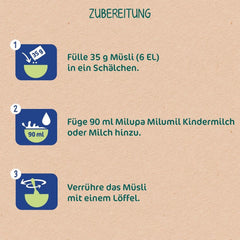 Milupa Kindermüsli feine Früchte – Müsli-Frühstücksflocken von 1 bis 3 Jahren, ohne Zuckerzusatz, 4 x 400g Mutter und Kind Naty Shop