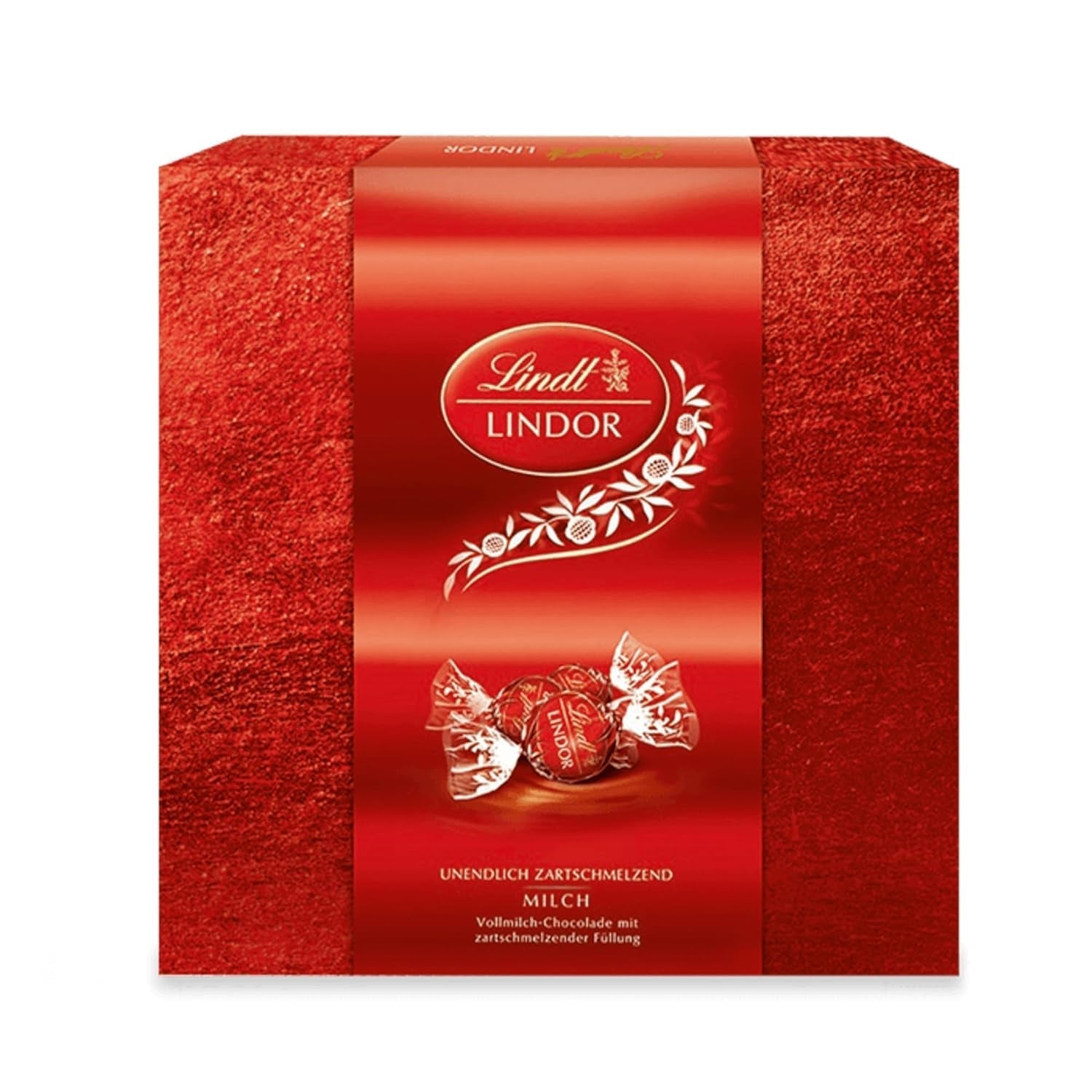 Lindt Chocolate LINDOR Mixture Silver, 26 sfere din ciocolata cu umpluturi diverse, 325 grame Bomboane de Ciocolata Naty Shop Ciocolata cu lapte - cutie festiva (187 grame)