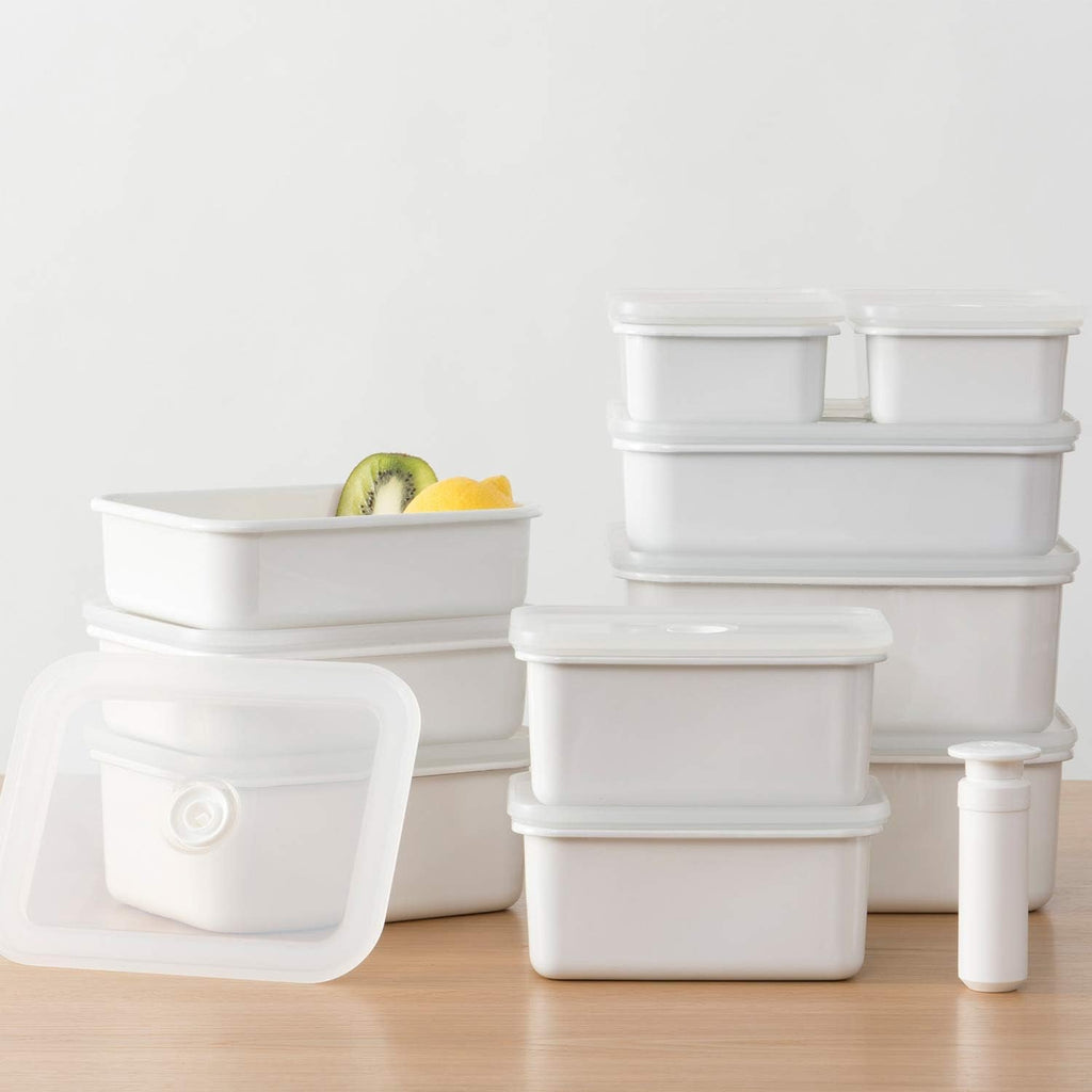 Staniu de depozitare a alimentelor în vid emailat | XL | 1.85L | 23.5 x 17.5 x 7cm | păstrează alimentele proaspete pentru mult mai mult timp | protejează alimentele de bacterii și infestare fungică | fără pompă de vid Cutii depozitare alimente Naty Shop