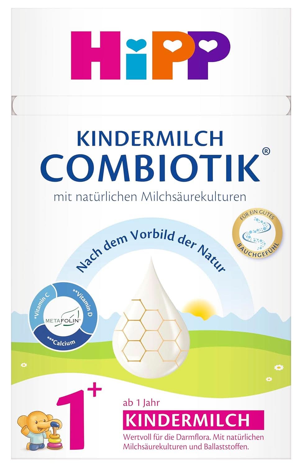 Hipp Milchnahrung Combiotik Babymilch Bio Combiotik 1+, 4er Pack (4X600G) Mutter und Kind Naty Shop