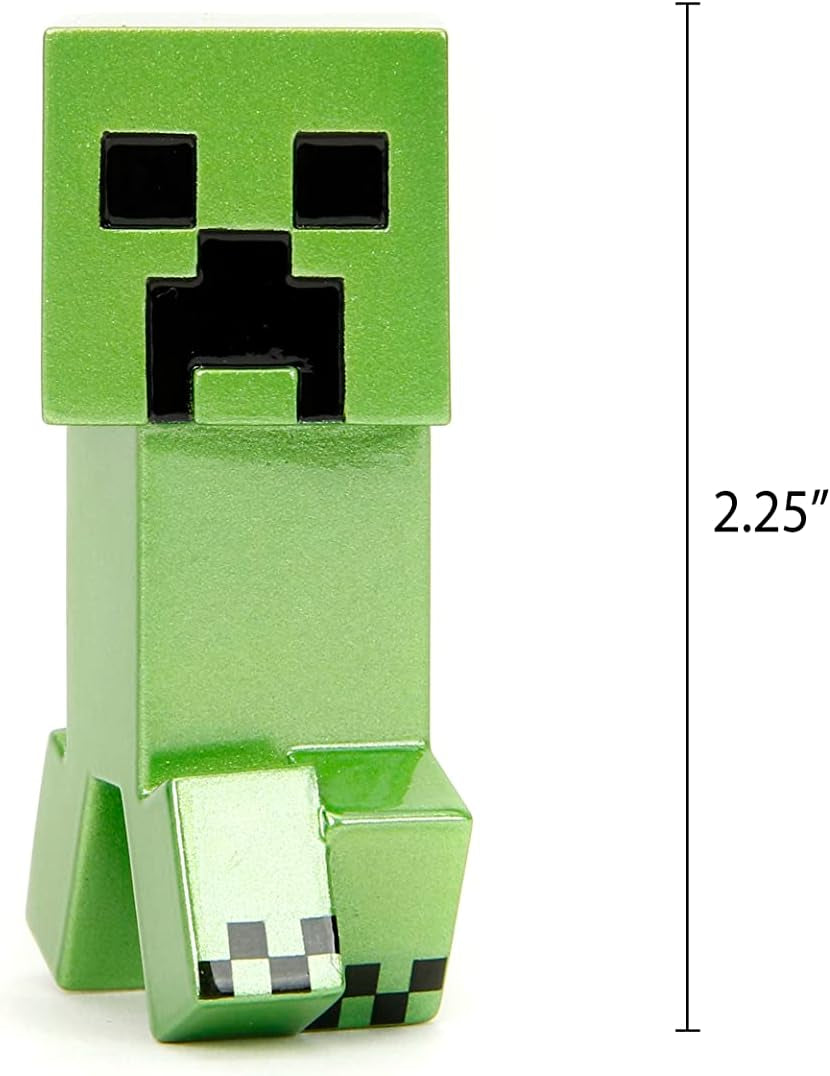 Jada Toys Minecraft-Figurenset (4-teilig) aus Metall – Minecraft Caves & Cliffs Sammelfiguren (Steve, Alex, Creeper und Warden) für Gamer und Sammler, jeweils 8+ 6 cm Actionfiguren Naty Shop