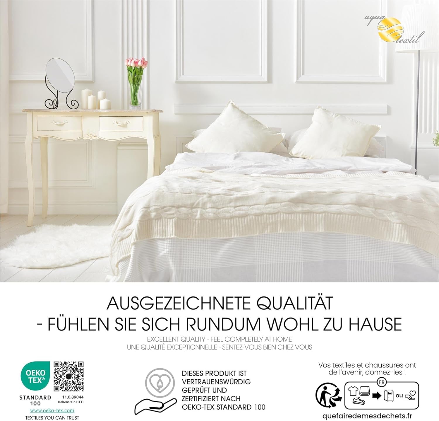 Aqua-Textil Soft Touch Set pentru copii Plapumă 100 X 135 Cm 250G și 350G cu pernă 40 X 60 Cm 150G Plapumă 4 anotimpuri Reglare climatică Oeko-Tex Plapumi si pilote Naty Shop