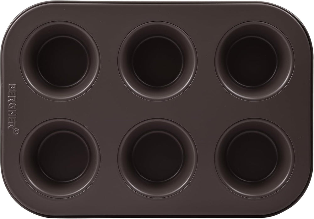 BERGNER BAKING LOVERS - Set Von 2 X 6 Cup Muffinformen - Kohlenstoffstahl Mit Ilag Essential, PFOA Frei, Leicht Zu Reinigen Formen und Bleche zum Backen Naty Shop
