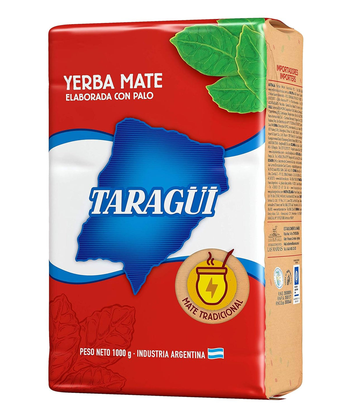 Ceai Taragui Yerba Mate Elaborada Con Palo 1 kg | Ceai mate din Argentina - Perioada de maturare este de 12 luni | Băutură detoxifiantă și energizantă