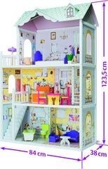 Eichhorn 100002510 lemn, păpușă, casă, vilă, colorat Casute de papusi Naty Shop