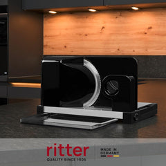 Ritter Icaro 5 Feliator electric multifuncțional pliabil și feliator de pâine din metal cu motor ecologic, fabricat în Germania Rasnite si Feliatoare Naty Shop