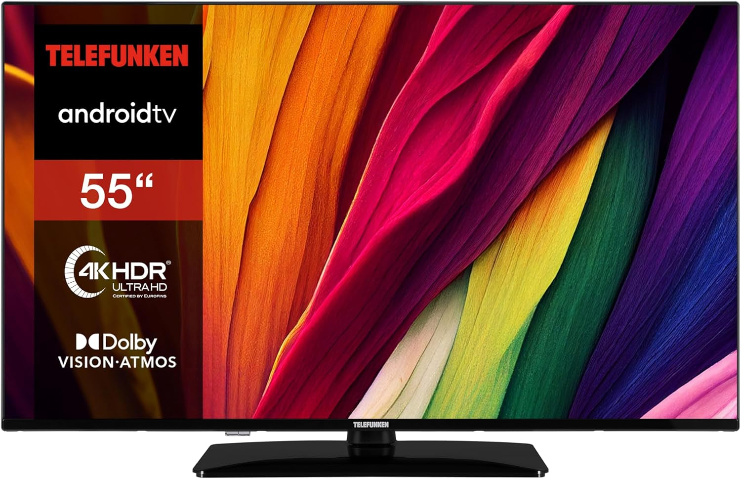 TELEFUNKEN XH24AN550MV Televizor de 24 inch/Smart TV cu Android (HD Ready, HDR, triplu tuner, 12 volți, Bluetooth) [2023]