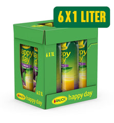 Rauch Happy Day Maracuja | Mit viel Vitamin C | Exotische Magie und intensives Aroma | 6X 1 Liter, Tetra Prisma Alkoholfreie Getränke Naty Shop