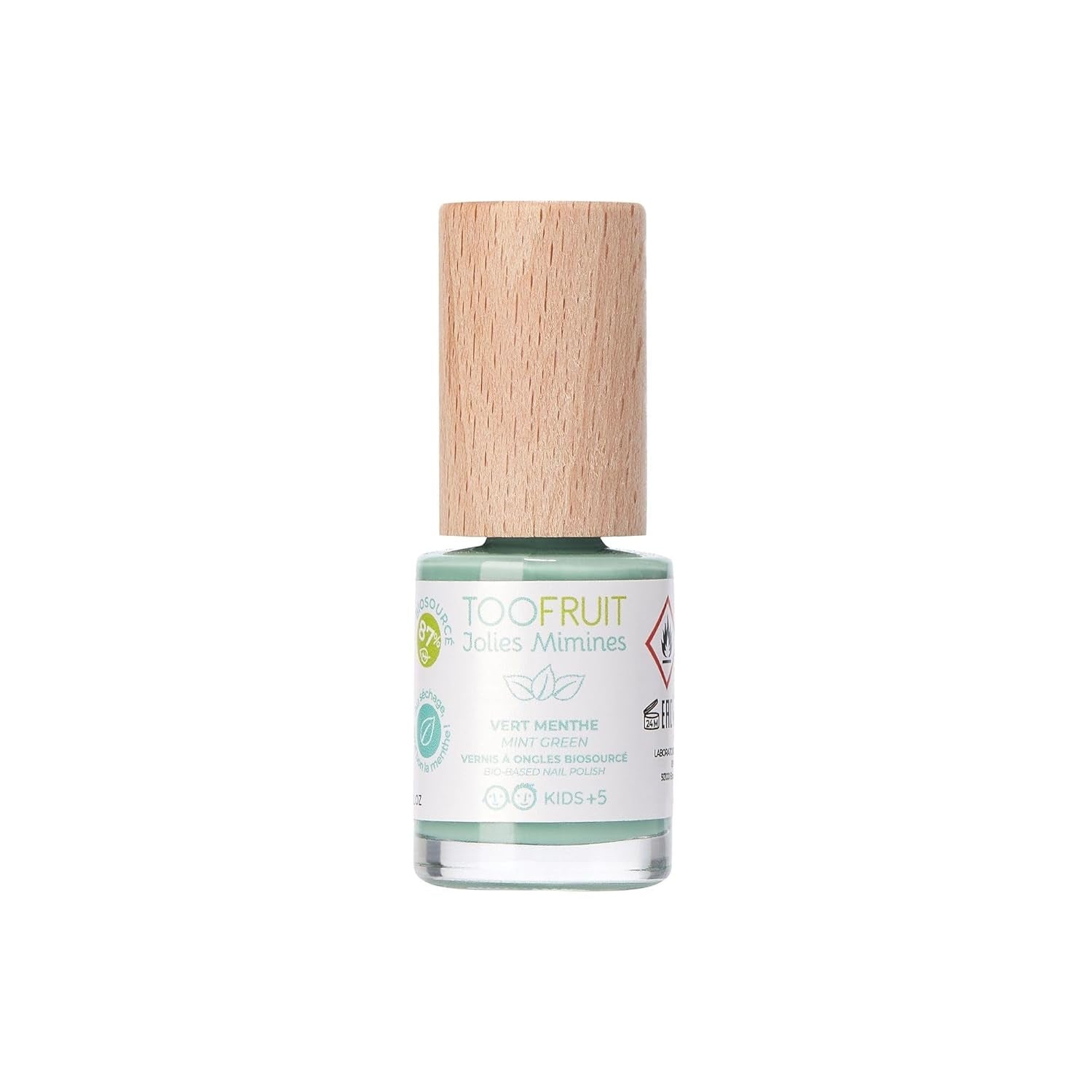 TOOFRUIT Oja pentru copii cu mentă – Oja pe bază de apă, detașabilă, fără solvenți, non-toxică și sigură, 100% vegană, 10 ml