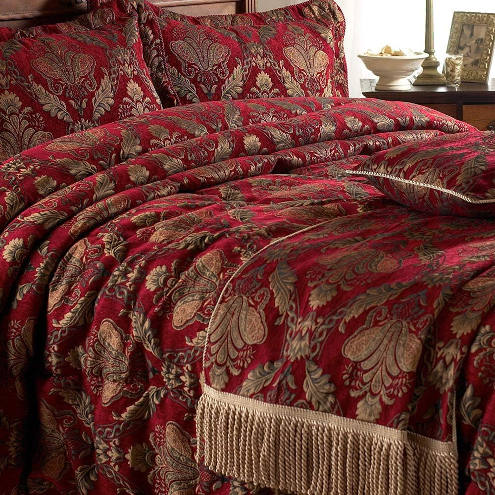 Riva Home Shiraz arunca Paturi si Cuverturi Paoletti Burgundia 130X170Cm
