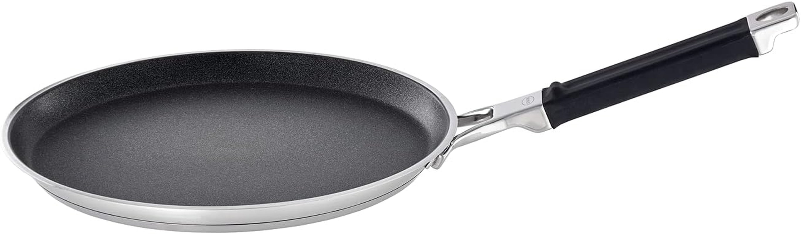 Tigaie pentru clătite RÖSLE SILENCE PRO, strat antiaderent premium rezistent la zgârieturi Proresist, oțel inoxidabil 18/10, potrivită pentru inducție Oale si Tigai Naty Shop Crêpes Pfanne