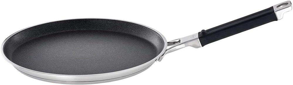 Tigaie pentru clătite RÖSLE SILENCE PRO, strat antiaderent premium rezistent la zgârieturi Proresist, oțel inoxidabil 18/10, potrivită pentru inducție Oale si Tigai Naty Shop Crêpes Pfanne