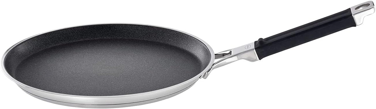 Tigaie pentru clătite RÖSLE SILENCE PRO, strat antiaderent premium rezistent la zgârieturi Proresist, oțel inoxidabil 18/10, potrivită pentru inducție Oale si Tigai Naty Shop Crêpes Pfanne