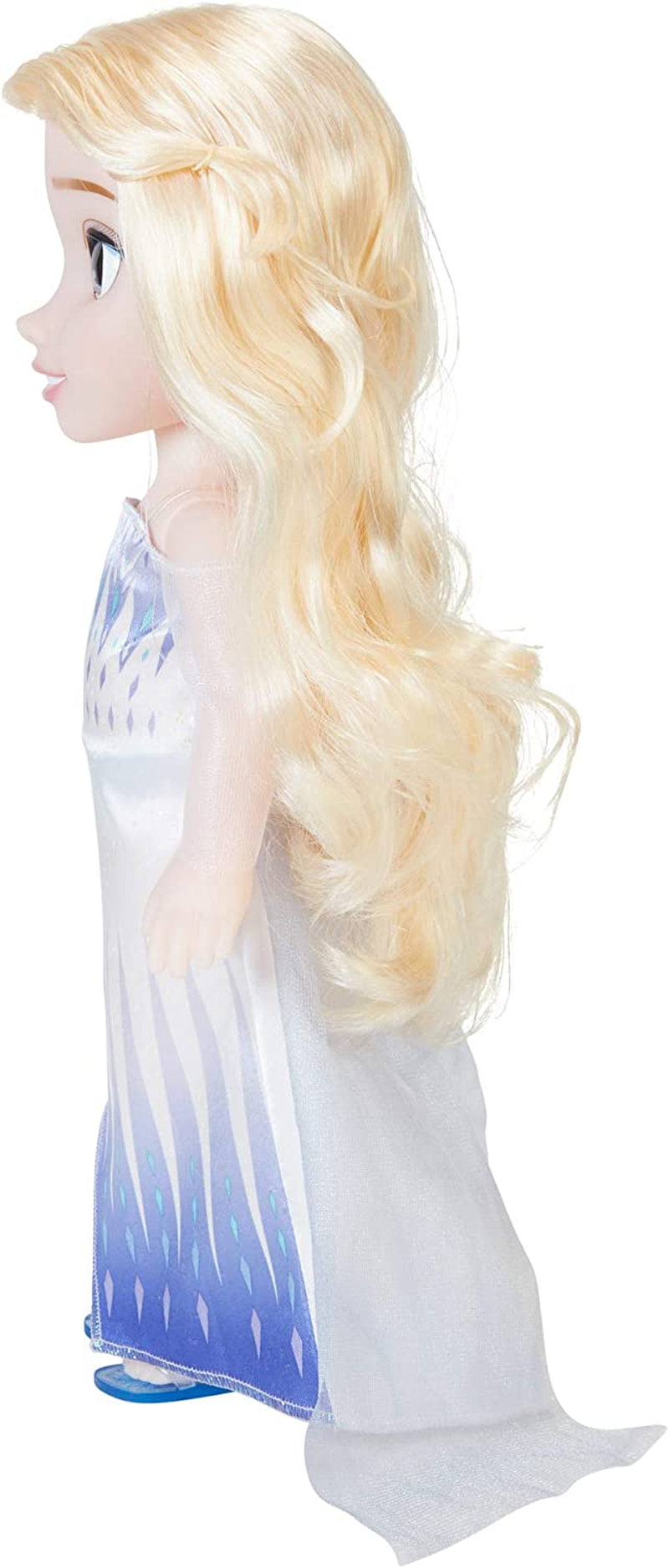Păpușa Elsa, Regina Zăpezii, Disney Frozen 2 – 35 cm înălțime, păpușă poziționabilă, într-o rochie la modă emblematică și cu păr lung și despletit pentru distracție suplimentară, pentru fete de la 3 ani în sus, 214894