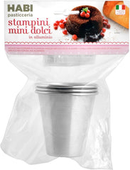 Packung mit 3 Baba Au Rhum-Formen, 7 x 8 cm, Aluminium, 3 Stück Backformen und Tabletts Naty Shop