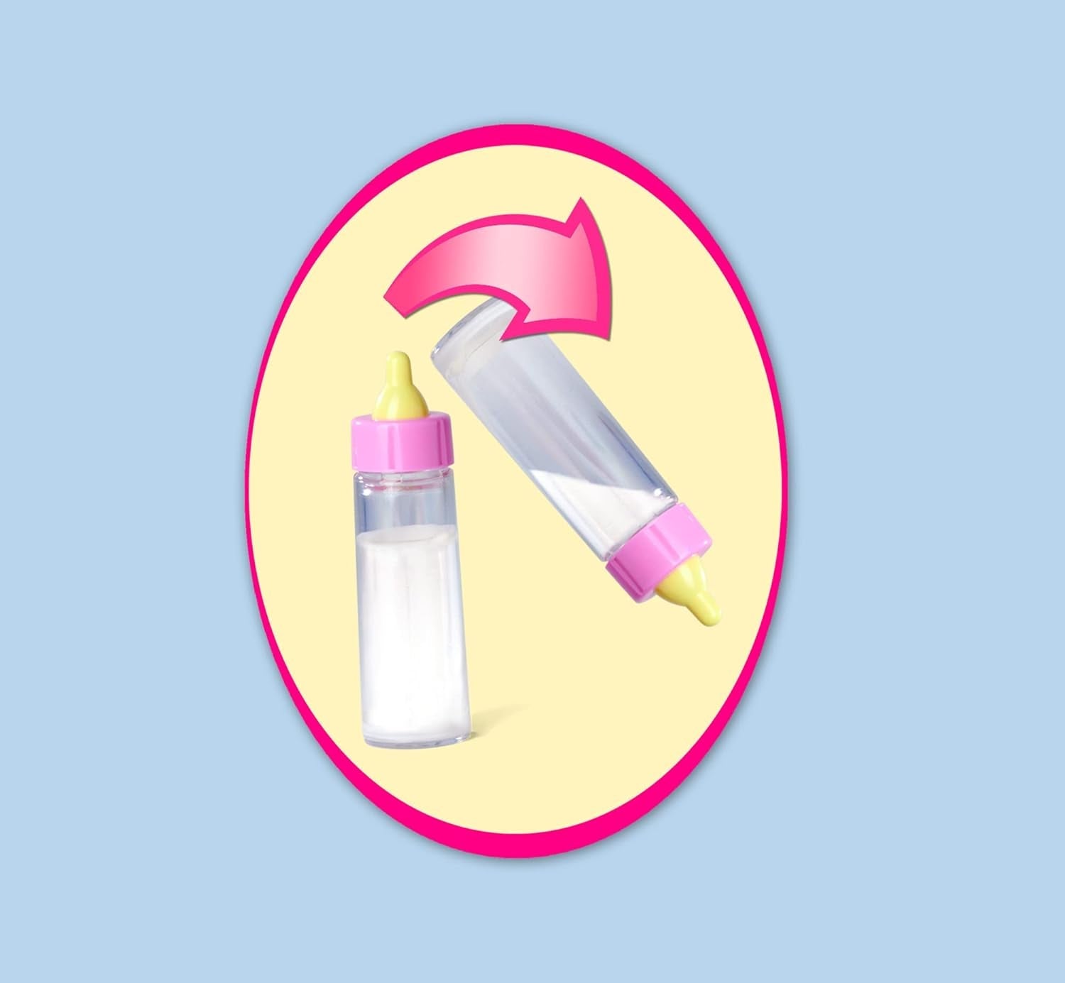 Simba 105010964 - Laura Hungry, Weichkörperpuppe mit Schnuller, magischem Löffel, Trinkfläschchen mit verschwindendem Inhalt und Tellerchen, 38cm, Babypuppe ab 2 Jahren