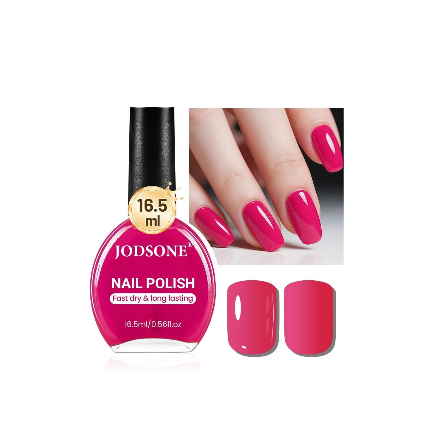JODSONE Oja Roz Pădure 16,5 ml, Volum Mare, Oja Roz Deschis cu Uscare Rapidă, Culoare de Lungă Durată și Uscare Rapidă, Nail Art DIY, Manichiură Acasă, Cadou pentru Femei