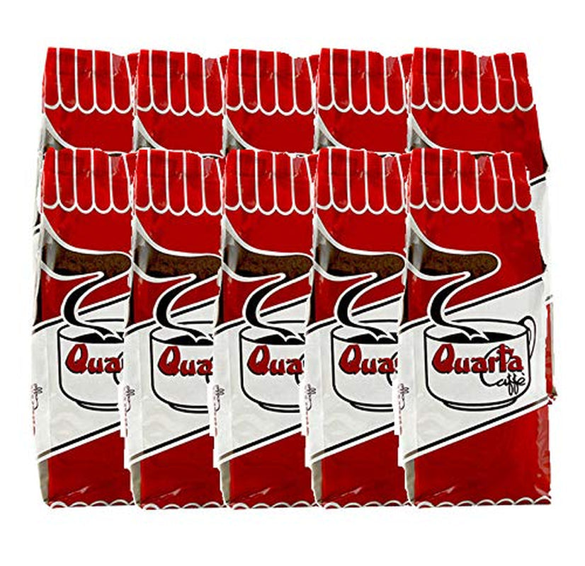 Cafea Rossa de a patra generație, măcinată – cafea arabică și robustă, 250 g, aromă puternică și intensă – 10 pachete a câte 250 g fiecare. Produsă în Apulia, Salento