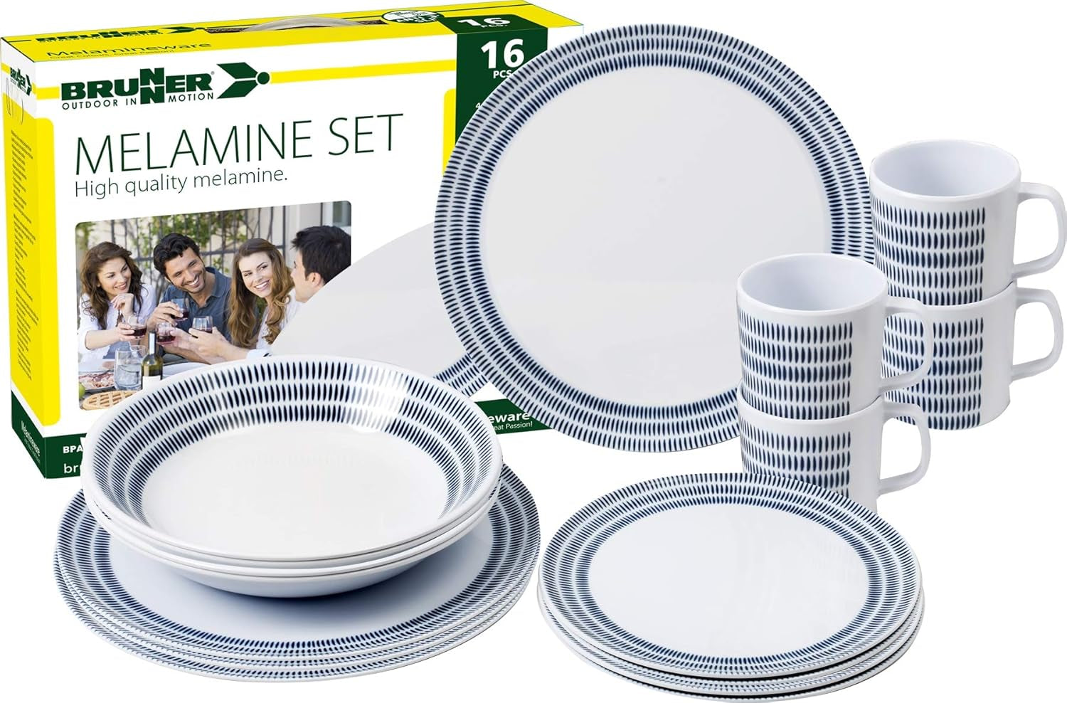 0830160N.C6T Set de veselă, 16 piese, BlueBAY, 4 piese