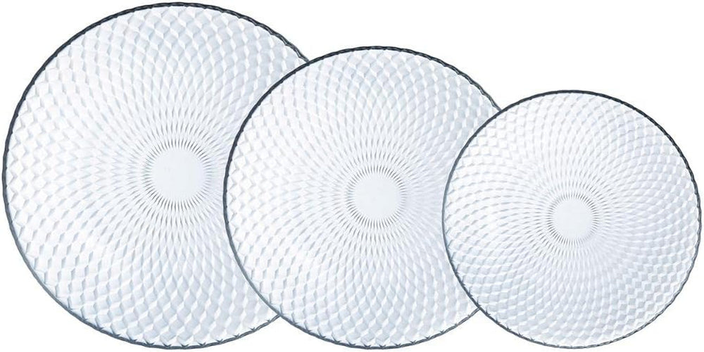 Pampille Set aus transparentem Glasgeschirr, 18-teilig – 6 Personen, transparent Geschirrsets Naty Shop Transparenta