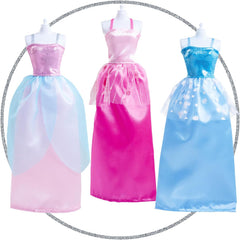 Simba Steffi Love Princess Fashion – Prinzessinnenpuppe mit 7 Kleidern & 16 Zubehörteilen, Modepuppe mit Schloss-Style zum Umkleiden & Stylen, 29 cm groß, ab 3 Jahren
