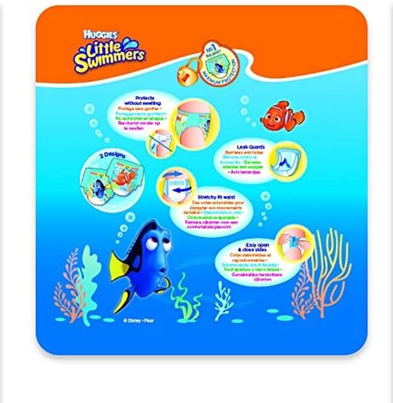 Huggies Little Swimmers Größe 5–6, Großpackung mit 19 Stück. Mutter und Baby Naty Shop