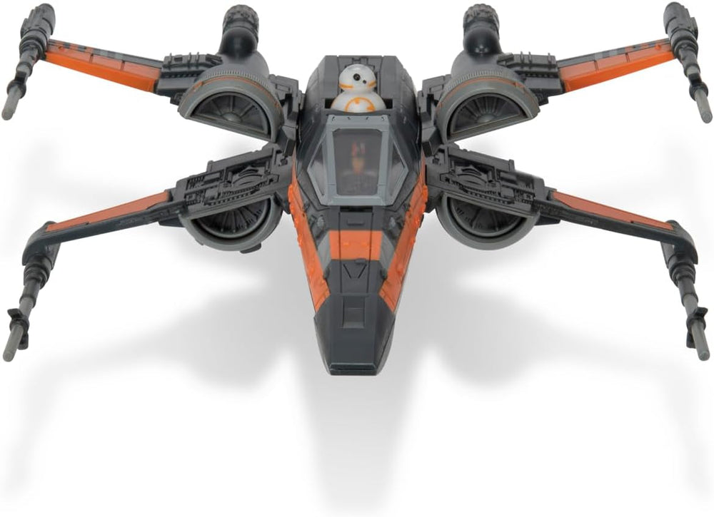 Bizak Star Wars Micro Galaxy Squadron Poe Dameron T-70 X-Wing 12 cm Fahrzeug mit zwei Figuren Poe Dameron und BB8 (62610040) Actionfiguren Naty Shop