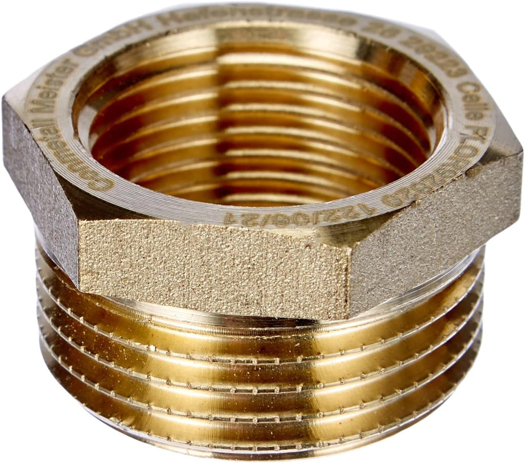 MEISTER Racord filetat din alamă, filet interior simplu "x filet exterior 1 1/4" - rezistent la coroziune și durabil - prelucrare precisă / Racord țeavă / Racord / FLOR92825