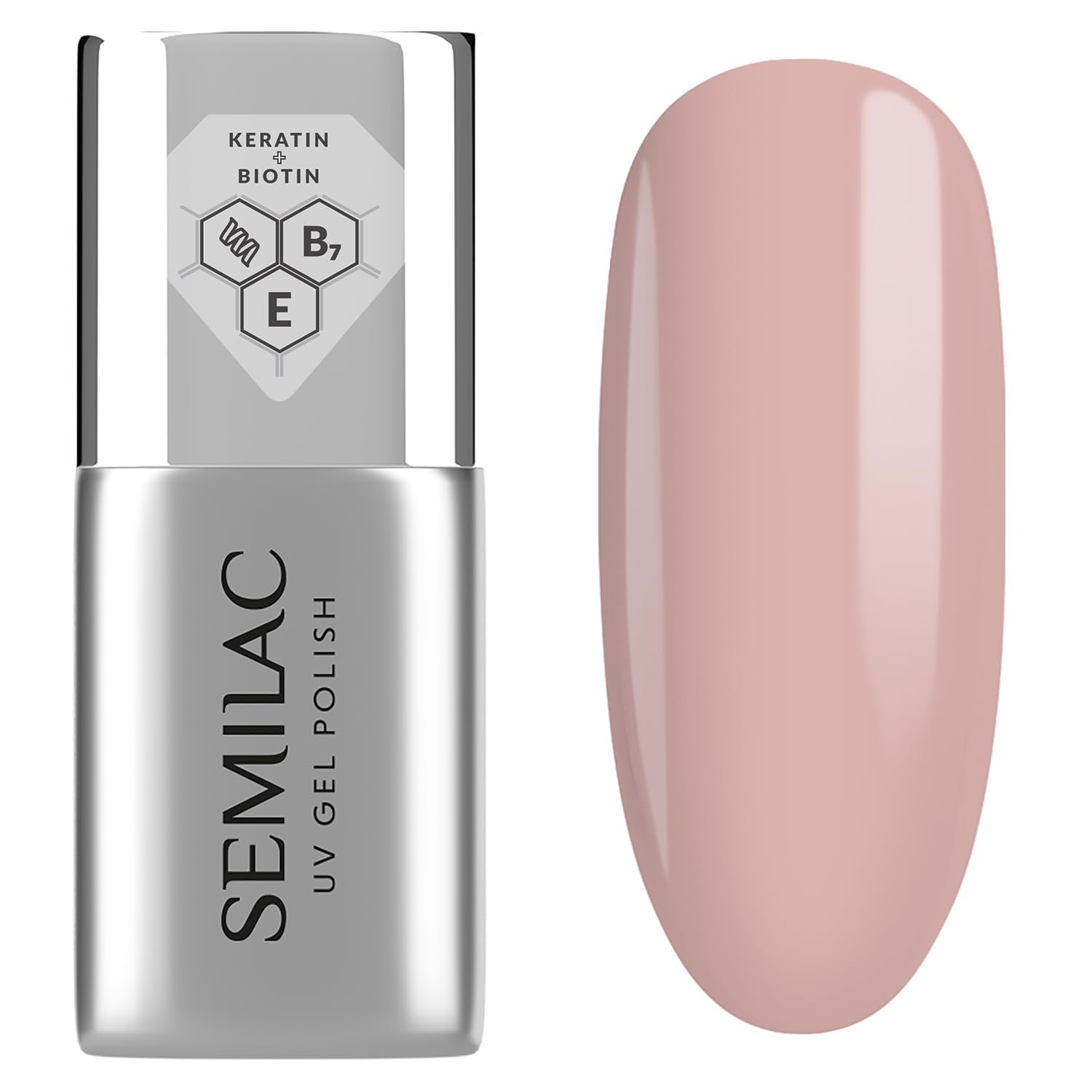 Bază de ojă UV Semilac Pure&Clean 7 ml – Bază hibridă autonivelantă pentru unghii sensibile