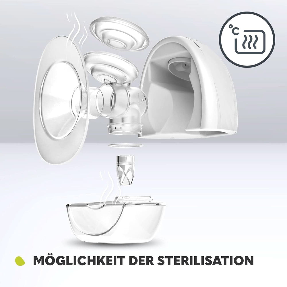 Elektrische Milchpumpe LIONELO Fidi Free 2, Massagemodus, 5 Intensitätsstufen Zubehör Essen und Stillen Bebe Naty Shop