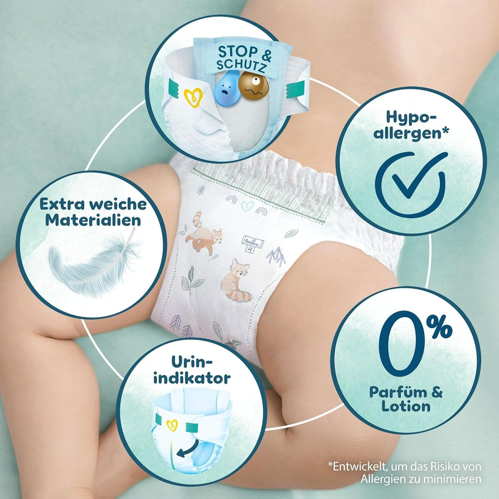 Scutece Pampers Harmony mărimea 1, 180 scutece, 2kg-5kg, protecție delicată a pielii cu protecție 100% Pampers