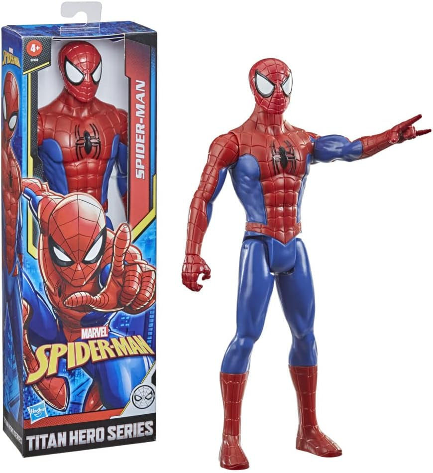 Marvel Titan Hero Series Spider-Man-Actionfigur, 30 cm großer Superheld mit beweglichen Gliedmaßen, kompatibel mit anderen Spider-Man-Spielzeugen für Kinder ab 5 Jahren. Actionfiguren Naty Shop