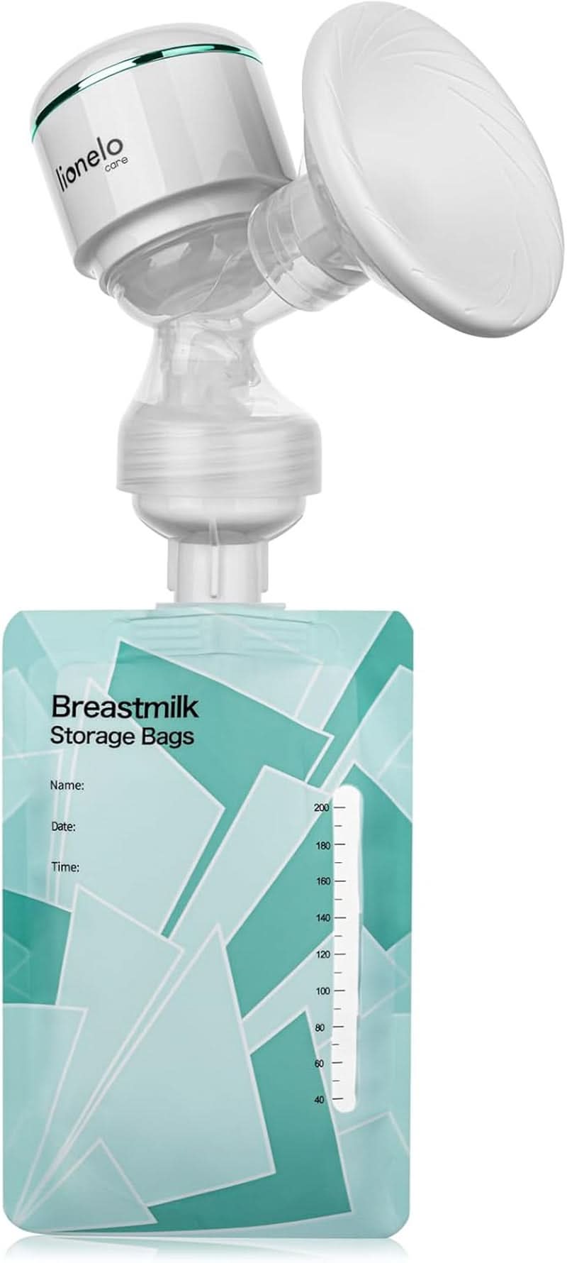 LIONELO Elektrische Muttermilchpumpe LIONELO Fidi plus 180 ml, energiesparende tragbare Pumpe, 9 Massagestufen, Betriebszeit 150 Min. Zubehör Essen und Stillen Bebe Naty Shop