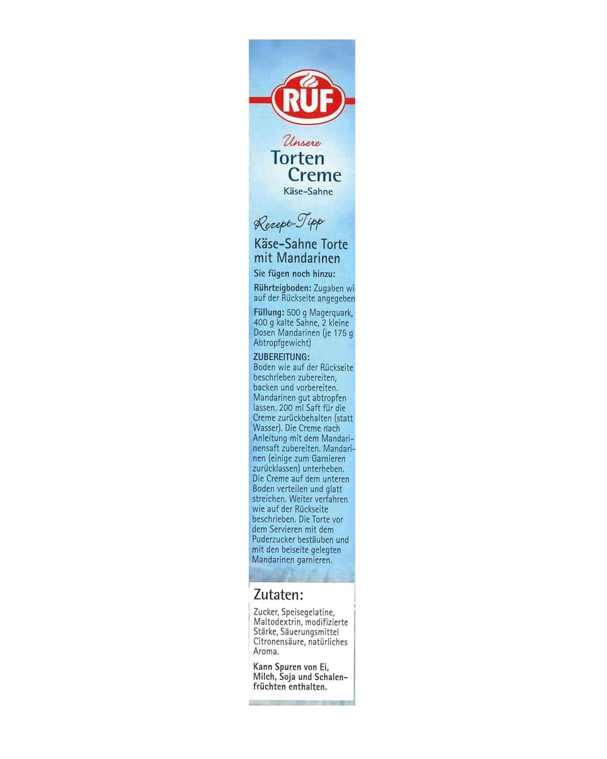 RUF Cake Cream Cheese Cream, cremă de brânză pentru umplutură pentru prăjituri, rulouri de biscuiți și cupcakes Glazuri si Decor Naty Shop