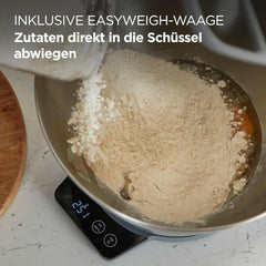 Kenwood Prospero+ KHC29A.R0SI Küchenmaschine, 4.3 L Edelstahlschüssel, Inkl. 10-teiliges Zubehör-Set mit Fleischwolf, Glas-Mixer, Zitruspresse, Entsafter und mehr, inkl. Easyweigh Waage, 1000W, Silber Mutter und Kind Naty Shop