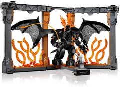 LEGO Icons Der Herr der Ringe: Balrog Bücherstütze - DIY Bücherregal Deko mit Gandalf dem Grauen Minifigur & Drachenfigur - Sammlerstück & Geschenk für Fans - 10367