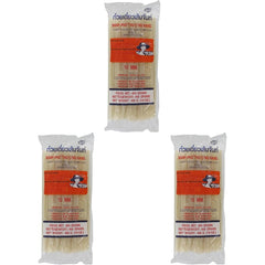 Tăiței de orez – thailandezi, tăiței de orez cu lățimea de 10 mm, făcuți din făină de orez, drepți – 1 x 400 g (pachet de 3)