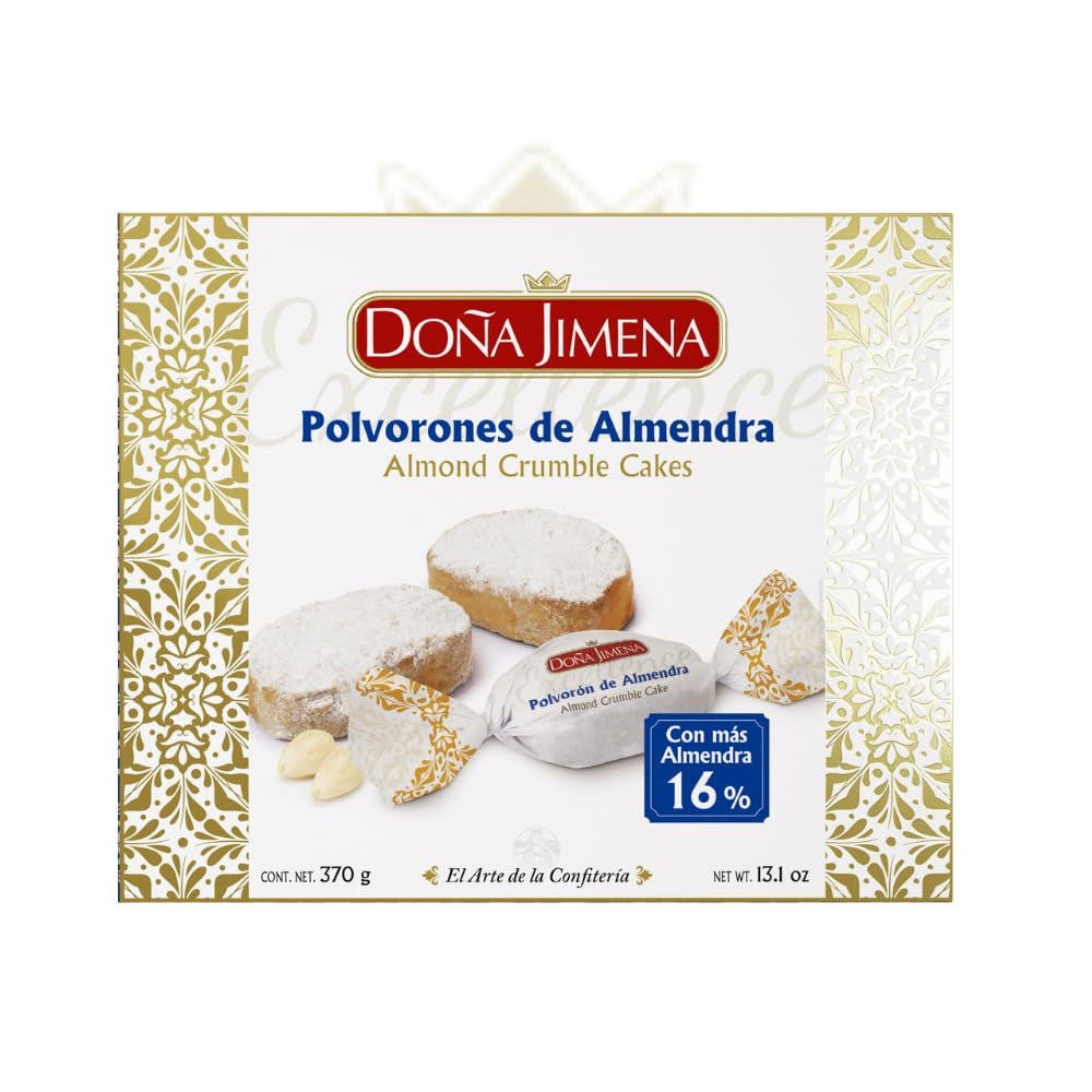 – Polvorones Excellence, Calitate superioară, Dulciuri tipice de Crăciun, Rețetă artizanală, 370 g